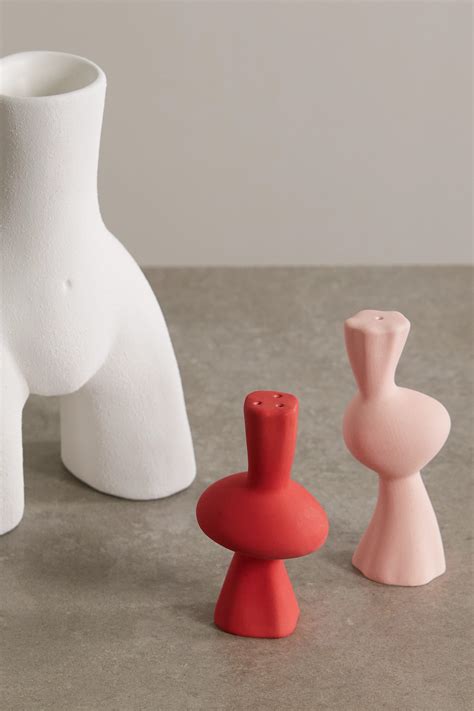Anissa Kermiche Venus Mercury Ceramic Salt And Pepper Shakers In Pink