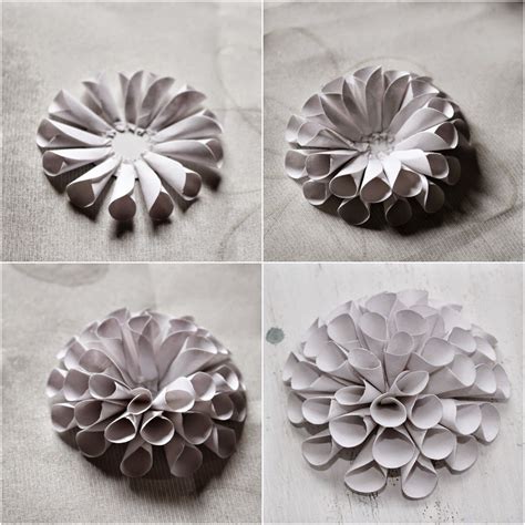 Diy How To Make A Paper Dahlia Flower Paper Flowers Diy Paper