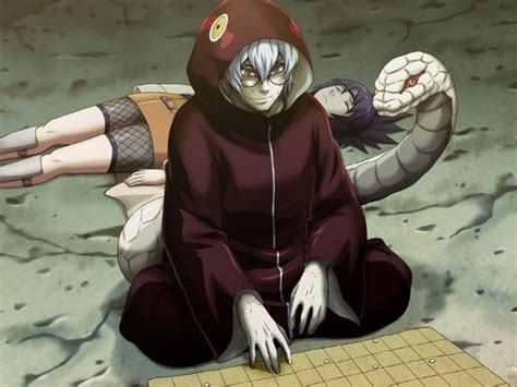 Kabuto Yakushi Snake Cloak Stat Card Karakter Disney Ilustrasi Poster Ilustrasi