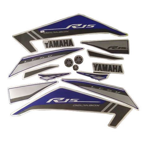 Stiker all new r15 v3 movistar bahan. Complete Sticker Kit R15 V2.0 Special Edition Zadon, बाइक ...