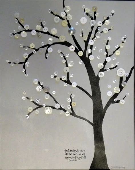 Button Tree Wall Art Craft Projects For Every Fan