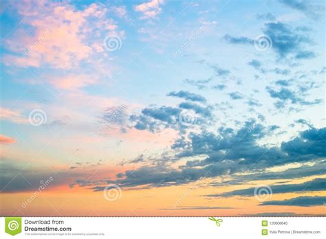 Beautiful Colors Sunset Clouds Sky Backgroundevening Colorful Clouds