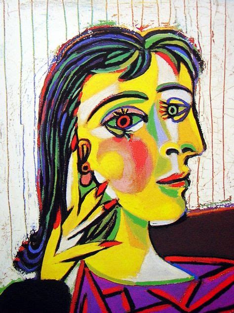 Retrato De Dora Maar Pablo Picasso 1937 Soyut Sanat Tablolar Ve Sanat