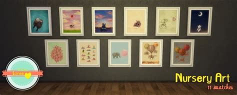 Loree Nursery Art The Cuteness Canvas • Sims 4 Downloads