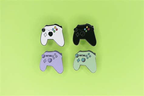 Mando Xbox Kawaii Console Club Hard Enamel Pin Púrpura O Etsy