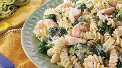Cook as directed for the chicken above until the shrimp are cooked through. Creamy Shrimp and Broccoli Rotini recipe from Pillsbury.com