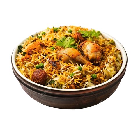 Chicken Biryani Isolated Food Halal Meal Png Transparent Image And