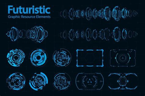 Abstract Futuristic Elements Pack 690820 Vector Art At Vecteezy