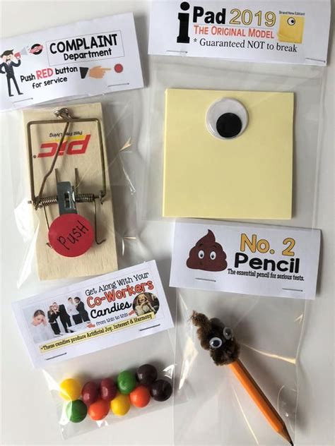 Co Worker Office Set Of Hilarious Gag Gift Bags Funny Etsy Gag