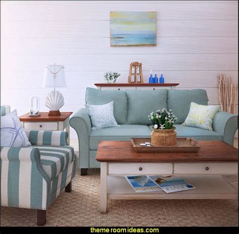 For a more interesting sea theme, you could easily add other seaside themed items to the netting, such as life. seaside cottage bedroom ideas - coastal living living room ...