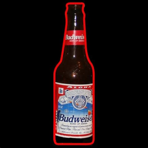 Custom Budweiser Bottle Aloha Beer Sign Neon Sign USA Custom Neon
