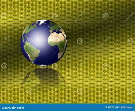 Earth And Binary Stock Illustration Illustration Of Network 20250504