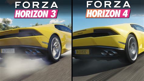 Forza Horizon 4 Vs Forza Horizon 3 Direct Comparison Youtube