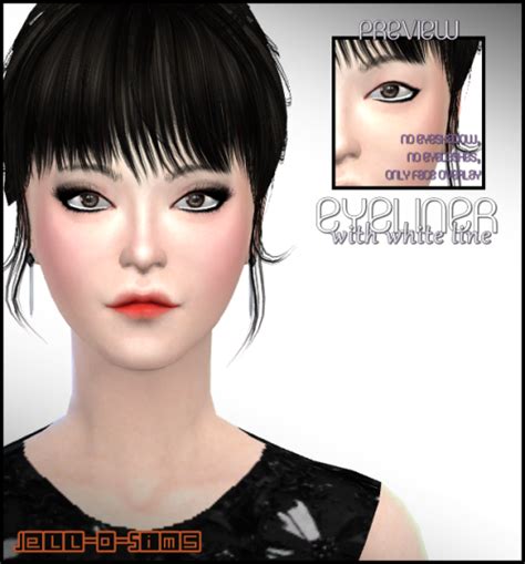 Eyeliner With White Line By Jell O Sims Sims 4 Nexus