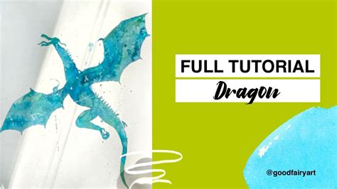 Step By Step Dragon Painting Easy Watercolor Tutorial Youtube