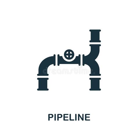 Pipeline Icon Monochrome Simple Element From Oil Industry Collection