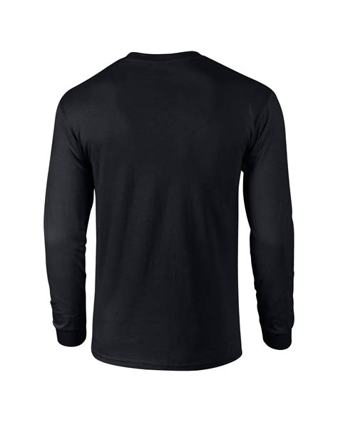 Black Shirt Long Sleeve Front And Back Free Full Sleeves T Shirt