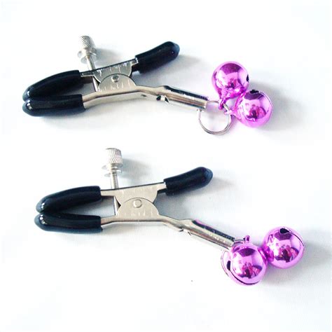 purple nipple clamps with cowbell ms7164