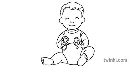 Bayi Tanda Hewan Orangtua Eyfs Hitam Putih Rgb Illustration Twinkl
