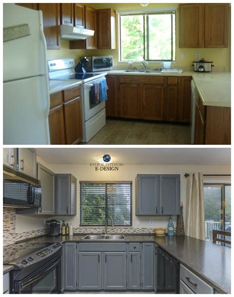 Before And After Kitchens With Painted Cabinets Ivory Counters