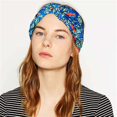 New Fashion Women Wide Turban Headband Multicolored Flower Cross Elastic Headbands For Women