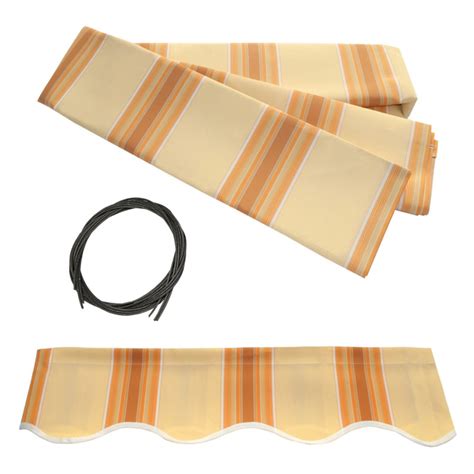 Aleko 13x10 Retractable Awning Fabric Replacement Multi Striped