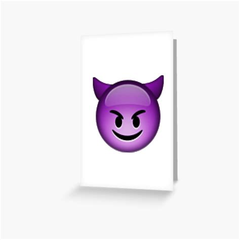 Smiling Purple Devil Emoji Greeting Card For Sale By Victoriab 123