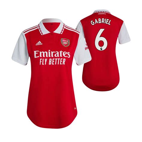 Gabriel Arsenal 2022 23 Home Jersey Red Authentic