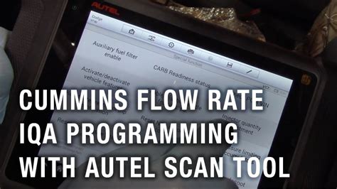 Cummins Flow Rate Injector Quantity Adjustment Programming With Autel