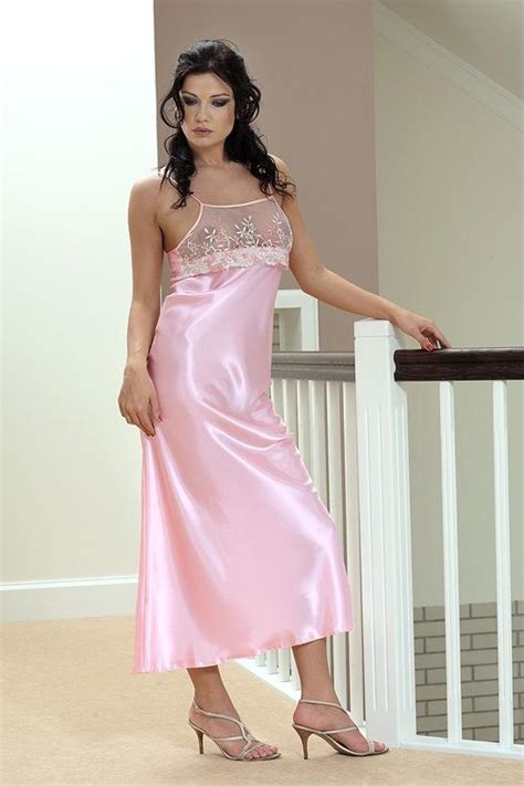Satin Nightgown Nightdress Womens Sleepwear T Xxl Ebay