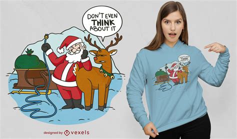 Naughty Santa Christmas T Shirt Design Vector Download