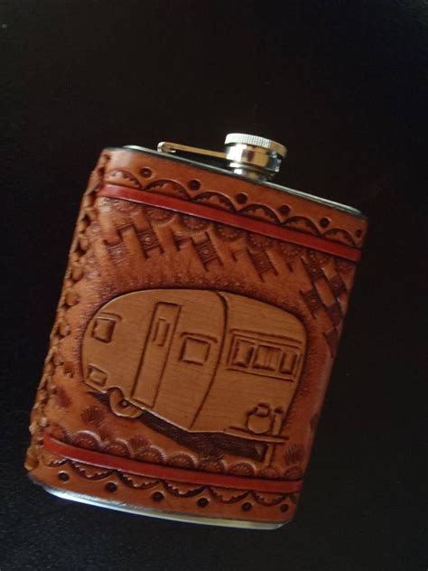 Hand Tooled Leather Flask Cover Shop