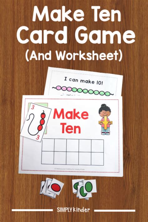 Make Ten An Easy Game For Kindergarten Students Free Printable