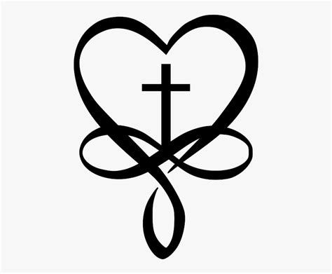 Heart Cross And Infinity Symbols Jh Heart With Cross Svg