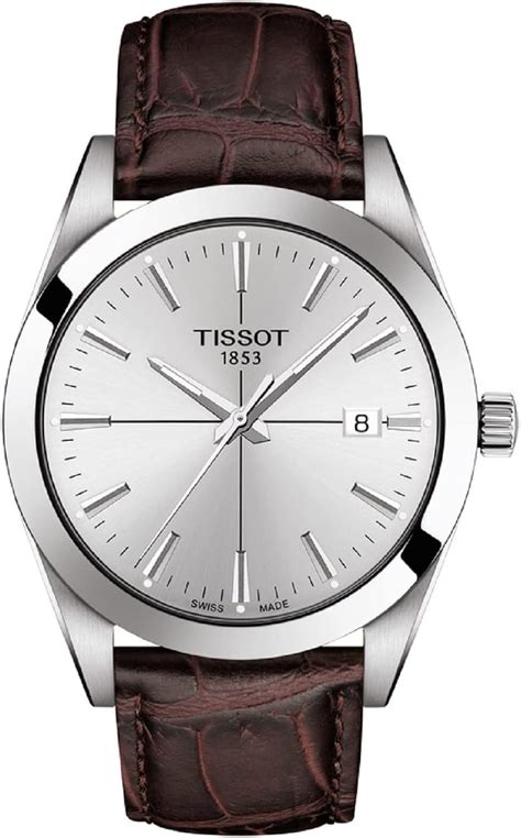 Buy Tissot Mens Gentleman Quartz Stainless Steel Dress Watch Brown T1274101603101 Online At