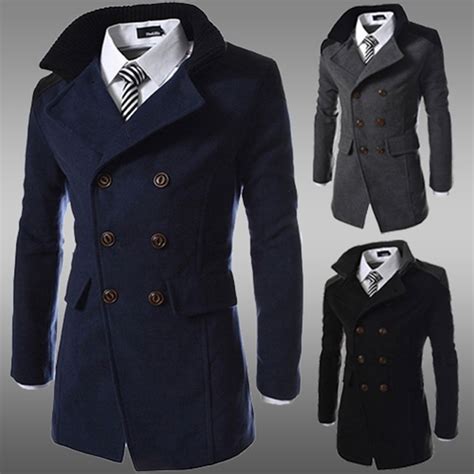 Free Shipping Fashion 2016 Brand Winter Long Trench Coat Men Good