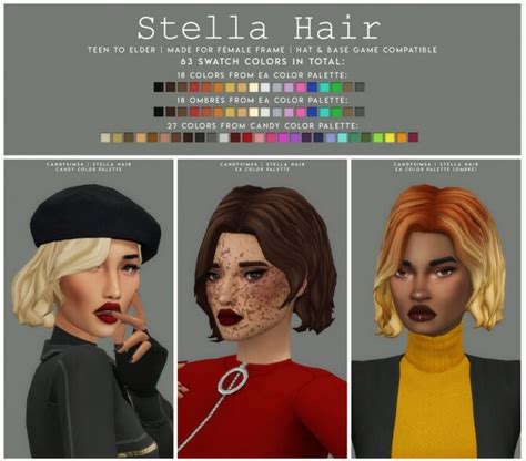 Stella Short Wavy Bob Hair At Candy Sims 4 Sims 4 Updates