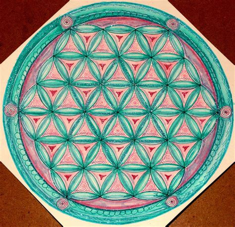 Mandala 018 Flower Of Life Mandala For Five Days Mandala Magic 2015