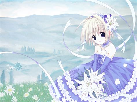 Anime Flower Girl Wallpaper