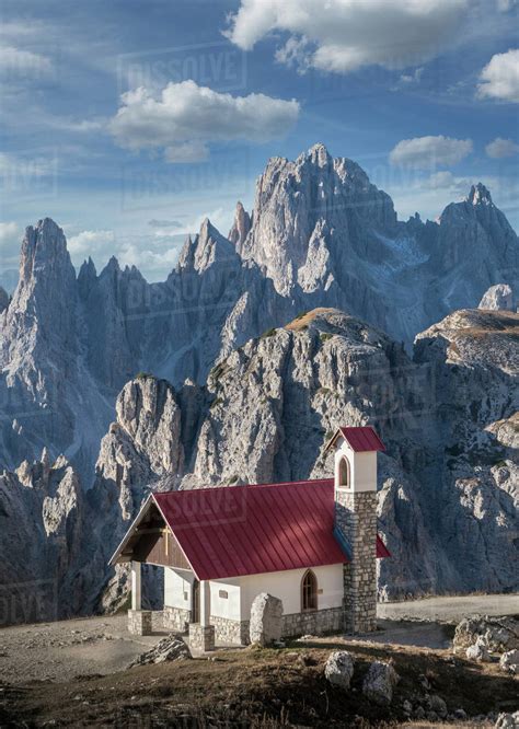 History, tradition, culture, flavors and much more. Church, Dolomites near Cortina d'Ampezzo, Veneto, Italy ...