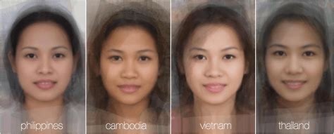 Researchers Creates The Average Female Face From Thailand Vietnam