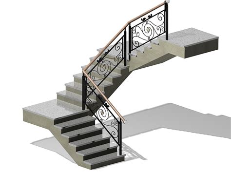 Indoor Concrete Staircase 3d Model 3ds Max Files Free Download Cadnav
