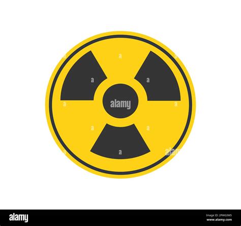 Radiation Hazard Warning Yellow Signvector For Safety Signs And