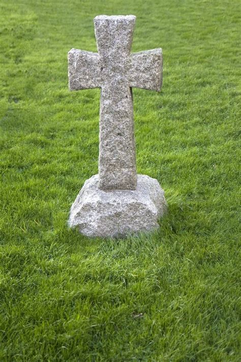 Graveyard Cross Stock Image Image Of Stone Headstone 12168635