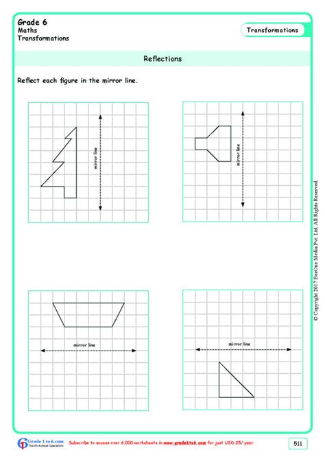 6th Grade Math Reflection Worksheet Clyde Barbosas 8th Grade Math