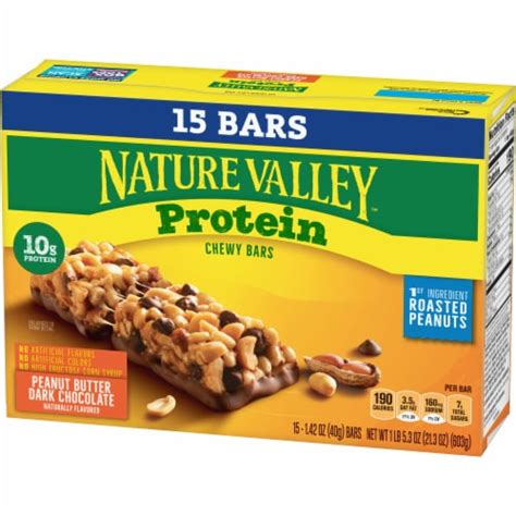 Nature Valley Chewy Protein Peanut Butter Dark Chocolate Granola Bars Ct Oz Frys