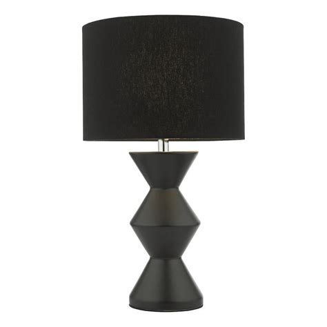 Maxi Black Ceramic Table Lamp With Shade Lightbox