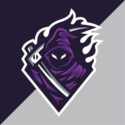 Grim Reaper Esport Logo Template Logo Design Art Pet Logo Design