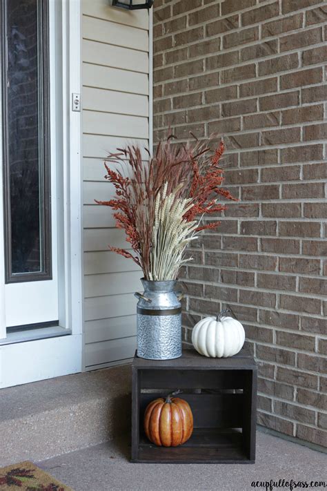 Front Porch Fall Decor Milk Can A Cup Full Of Sass
