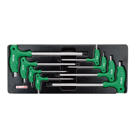 8pcs L Type Two Way Star And Tamperproof Key Wrench Set Toptul The